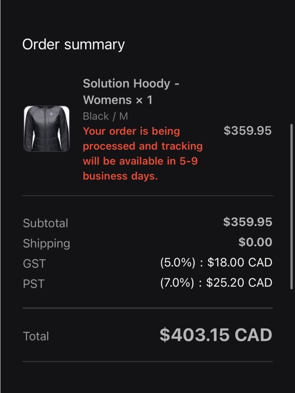 Black Diamond Women's Solution Hoody NWOT